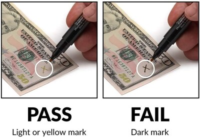 Dri Mark Counterfeit Bill Detector Marker Pen, Black, 24/Pack (3511B24)