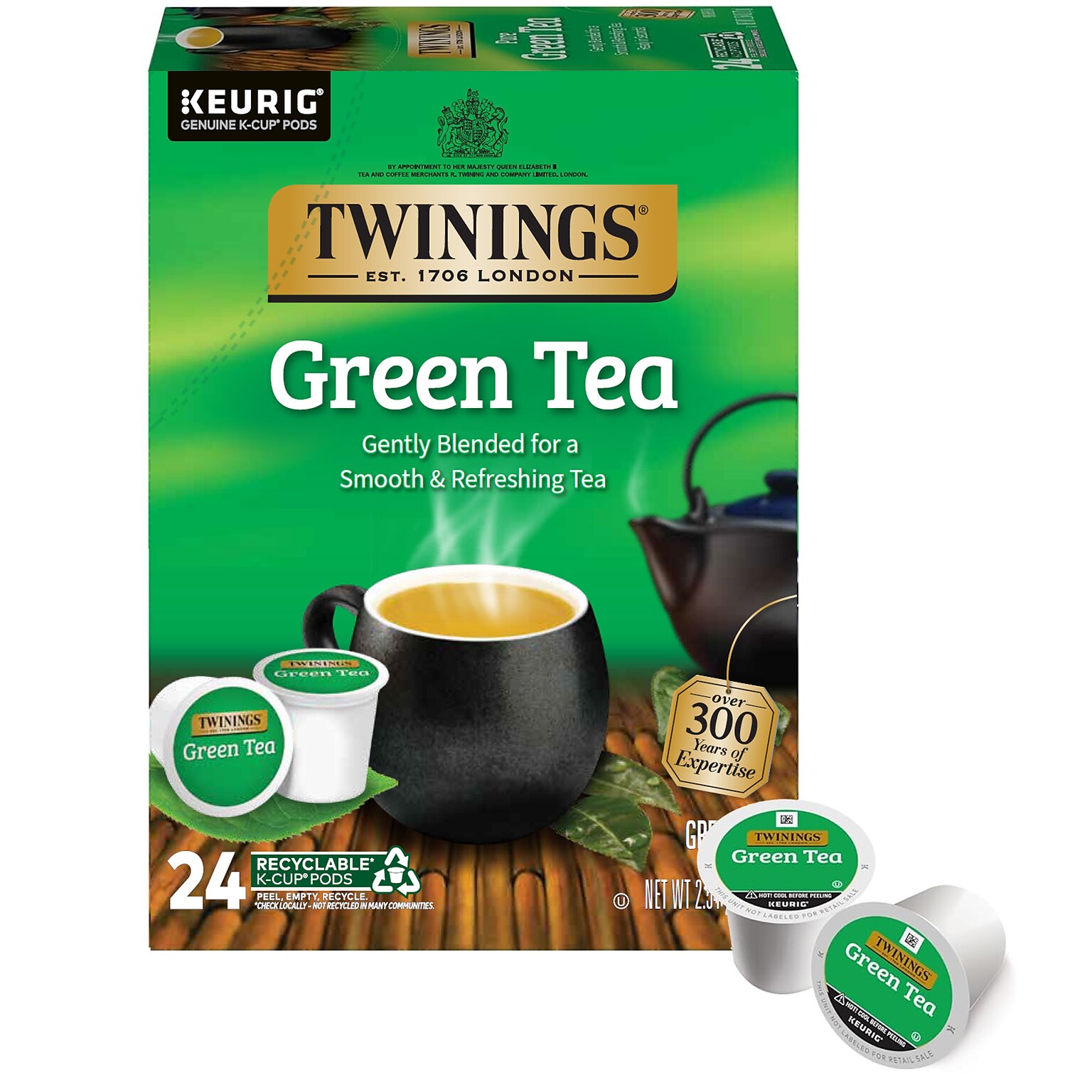 Twinings Green Tea, Keurig® K-Cup® Pods, 24/Box (TNA85788)