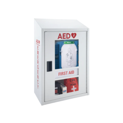 Victor AED Combo Cabinet With Alarm, White (PB3070)