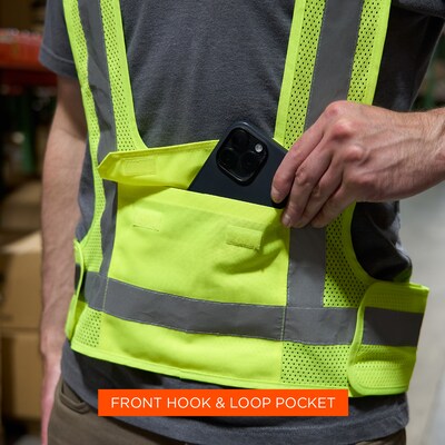 Ergodyne GloWear 8142BA High Visibility Safety Vest, ANSI Class O1, Lime, L/XL (27021)