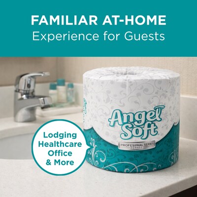 Angel Soft Ultra Professional Series Recycled Toilet Paper, 2-ply, White, 450 Sheets/Roll, 20 Rolls/Case (16620)