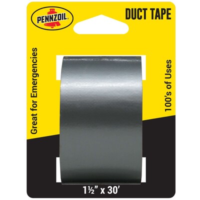 Pennzoil Duct Tape, 1.5 x 30, Silver, 36/Carton (14712)