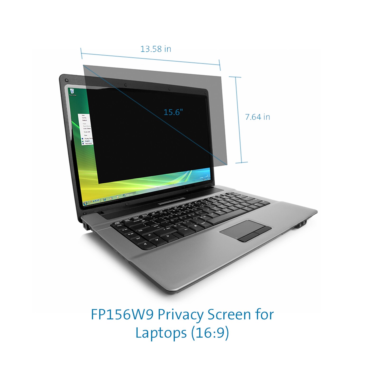 Kensington Anti-Glare Reversible Privacy Screen for 15.6 Widescreen Laptop, 16:9 (K55784WW)