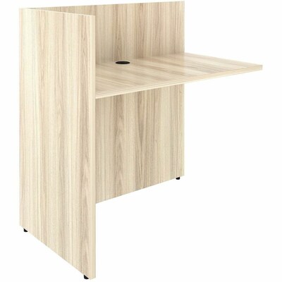 Lorell Essentials 23.62"D x 41.87"W Reception Return, Modern Elm (LLR66326)