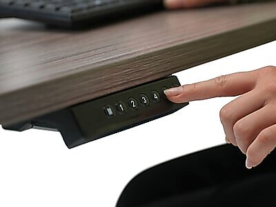 Boss Office Products 60"W Electric Rectangular Adjustable Standing Desk, Driftwood (SGSD036DW)