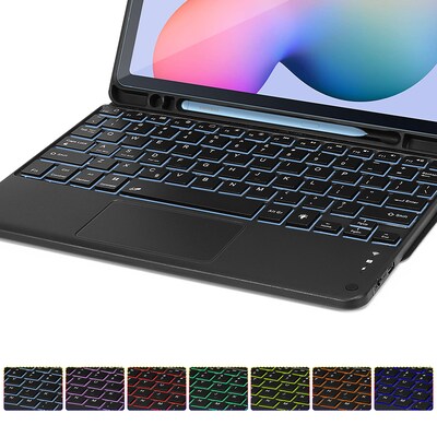 SaharaCase Keyboard Folio Case for Samsung Galaxy Tab S6 Lite (2020-2024), Black (TB00261)