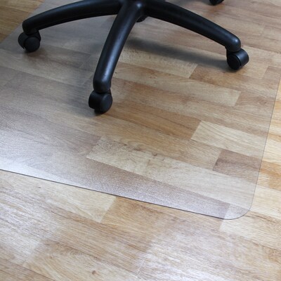 Floortex Valuemat Straight Edge with Rounded Corner Chair Mat, 52" x 45", Clear (FR1213417EV)