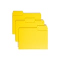 Smead SuperTab Reinforced File Folder, 3 Tab, Letter Size, Yellow, 100/Box (11984)