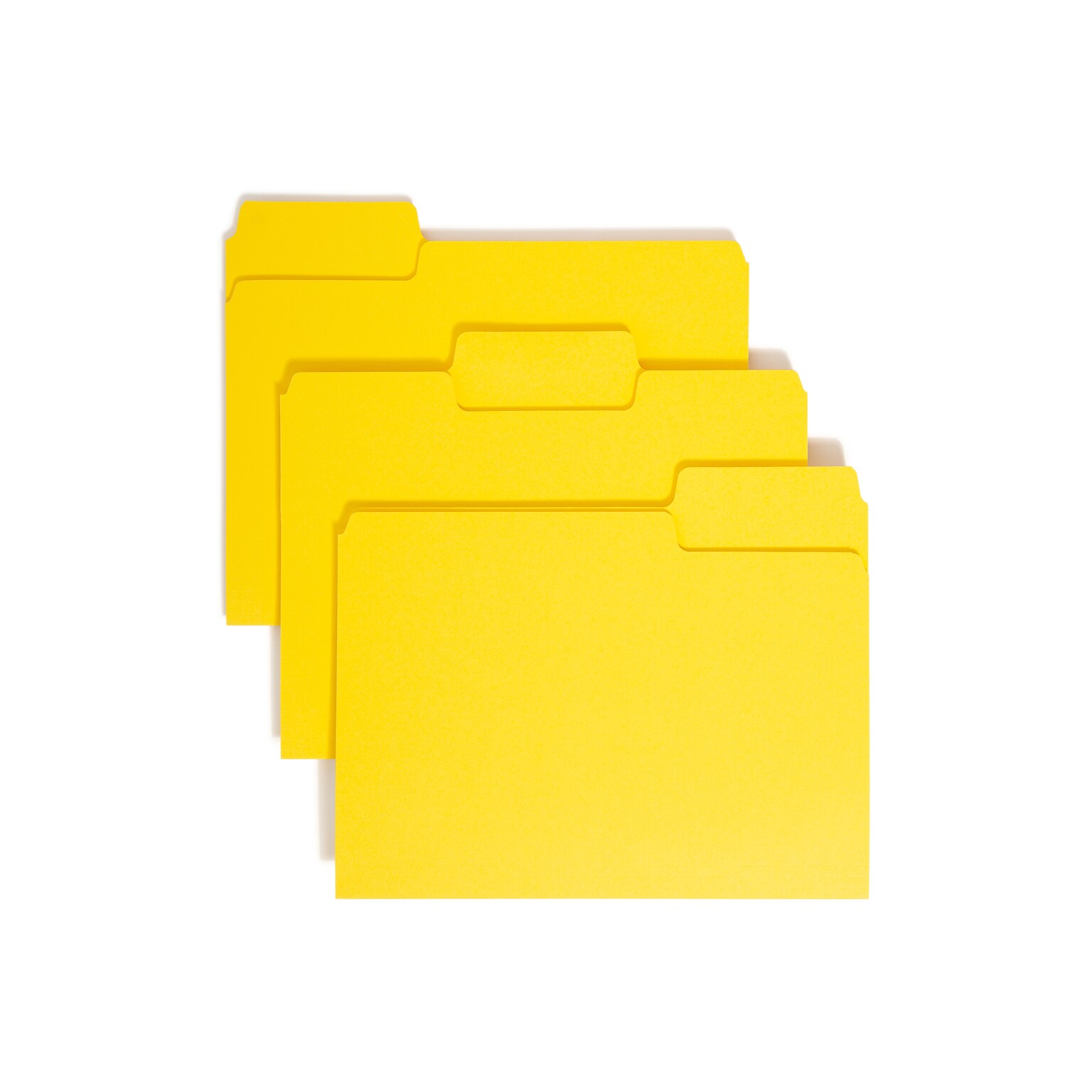 Smead SuperTab Reinforced File Folder, 3 Tab, Letter Size, Yellow, 100/Box (11984)