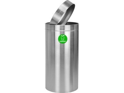 Alpine Industries 27 Gallon Indoor Compost Bin, Silver (475-27-CO)