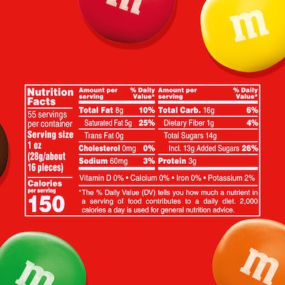 M&M's Peanut Butter Milk Chocolate Pieces, 55 oz. (220-02034)