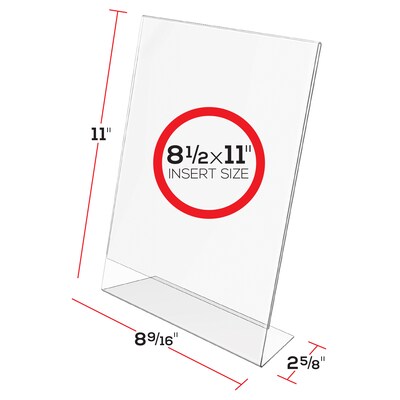 Deflect-O Image Document Holder, 8.5" x 11", Vertical, Table Top, Clear Plastic (69701)