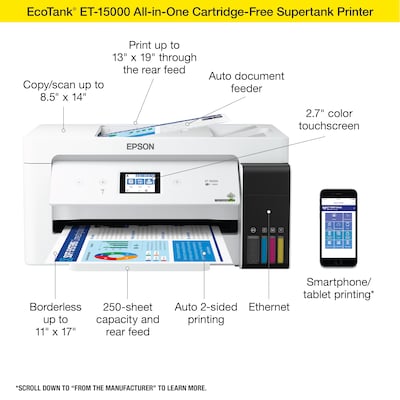 Epson EcoTank ET-15000 Wireless Color All-In-One Inkjet Printer