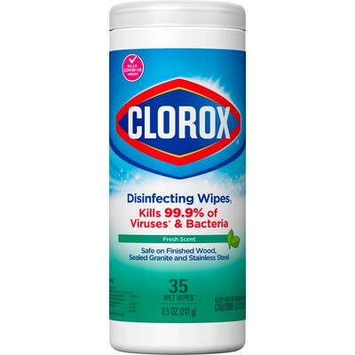 Clorox Disinfecting Wipes, Bleach Free Cleaning Wipes - Fresh Scent, 35 Count (01593)