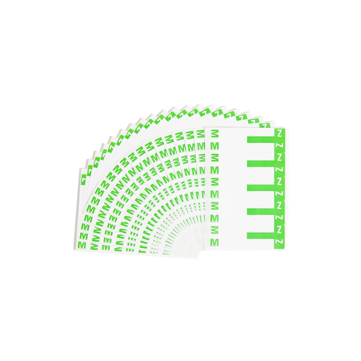 Smead AlphaZ NCC Hand Written Identification & Color Coding Label, 3 5/8 x 1 5/32, Light Green/White, 100/Pack (67164)
