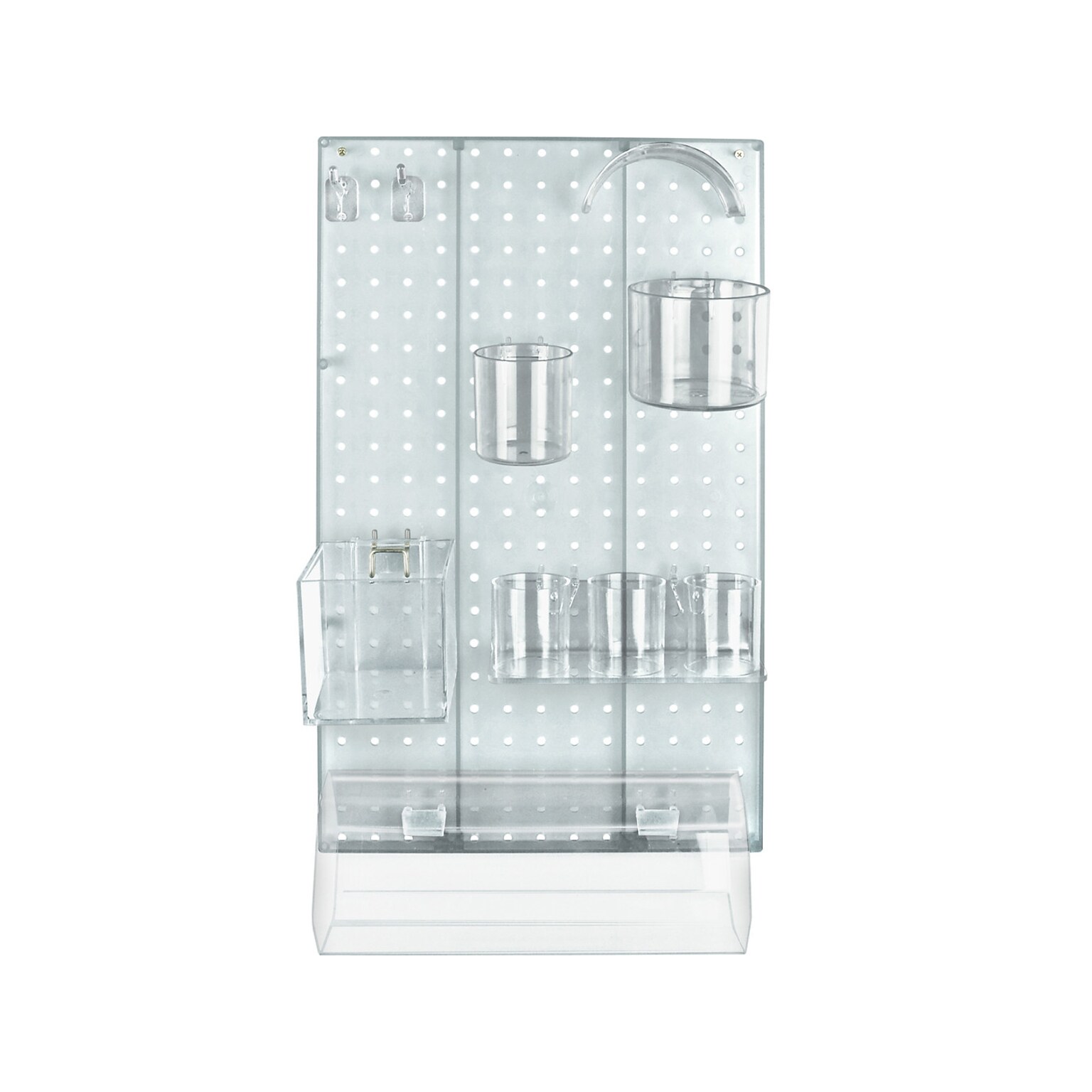 Azar 22 x 13.5 10-Piece Pegboard Organizer Kit, Clear, Each (900940-CLR)