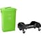 Alpine Industries Plastic Commercial Indoor Recycling Bin with Slotted Lid and Dolly, 23-Gallon, Lim