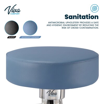 Viva Comfort Armless Vinyl Medical and Lab Stool, Blue (ADI910-02-BLU-MK)