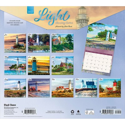 2027 BrownTrout Light the Way Home 14 x 12 Monthly Wall Calendar, Assorted Colors (9798330716036)