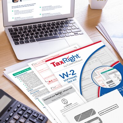 TaxRight 2025 W-2 Tax Form Tax Forms, Envelopes, TipSheet & Software, 6-Part, 10/Pack (SC5650ES10)