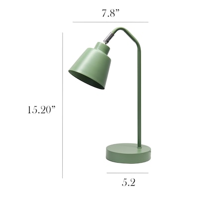 Simple Designs Sleek Essentials LED Desk Lamp, 16", Sage Green (LD1077-SGE)