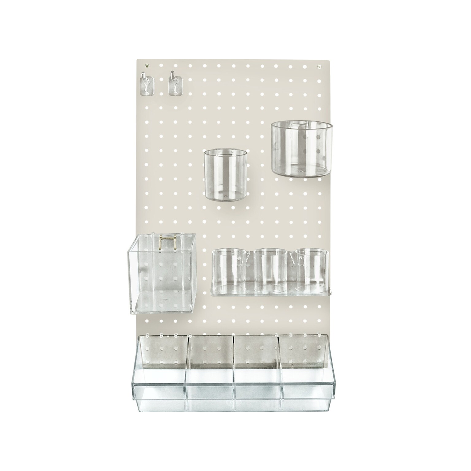 Azar 22 x 13.5 12-Piece Pegboard Organizer Kit, White, Each (900942-WHT)