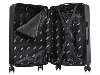 InUSA Drip Hardside Spinner Luggage Set, Black (IUDRISML-BLK)