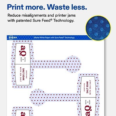Avery Laser/Inkjet Multipurpose Labels, 5-7/8" x 4", White, 750 Labels/Box (19479370751)