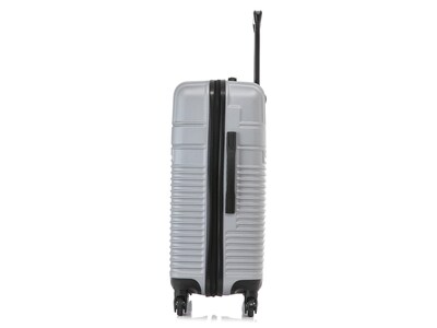 InUSA Resilience 24" Hardside Suitcase, 4-Wheeled Spinner, TSA Checkpoint Friendly, Silver (IURES00M-SIL)