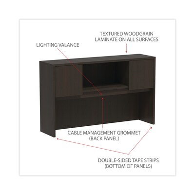 Alera Valencia Series 58 "W Desktop Hutch, Espresso (ALEVA286015ES)