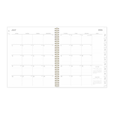 2026-2027 Blue Sky Gemma Frosted 8.5" x 11" Academic Weekly & Monthly Planner, Plastic Cover (118177-A27)