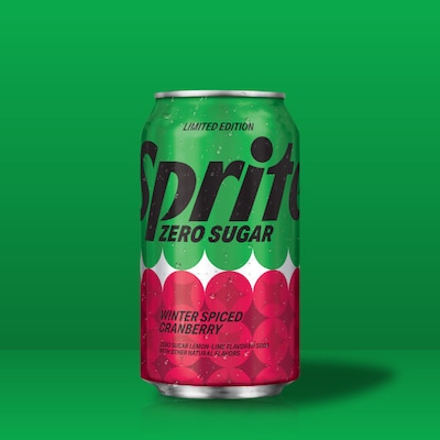 Sprite Zero Sugar Winter Spiced Cranberry, 12 oz., 24 Cans/Pack (A-0023213)