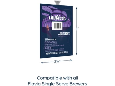 Lavazza Momento Elegance Coffee Flavia Freshpacks, Dark Roast, 38/Carton (48791)