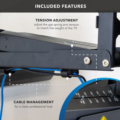 Mount-It! Pull Down Articulating Fireplace TV Mount for 42" to 80" TVs (MI-384)