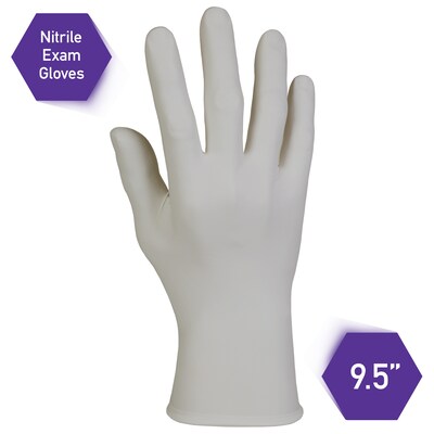 Kimberly-Clark Professional Sterling Powder Free Nitrile Gloves, Silver, Large, 200/Box (KCC 50708)