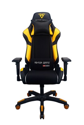 Raynor Group Energy Pro Series Fabric/Polyurethane Gaming Chair, Black/Yellow (G-EPRO-YLW)