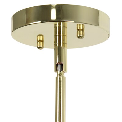 Lalia Home 1-Light Hanging Cylindrical Clear Glass LED Pendant Fixture with Accents, Gold (LHP-3002-GL)