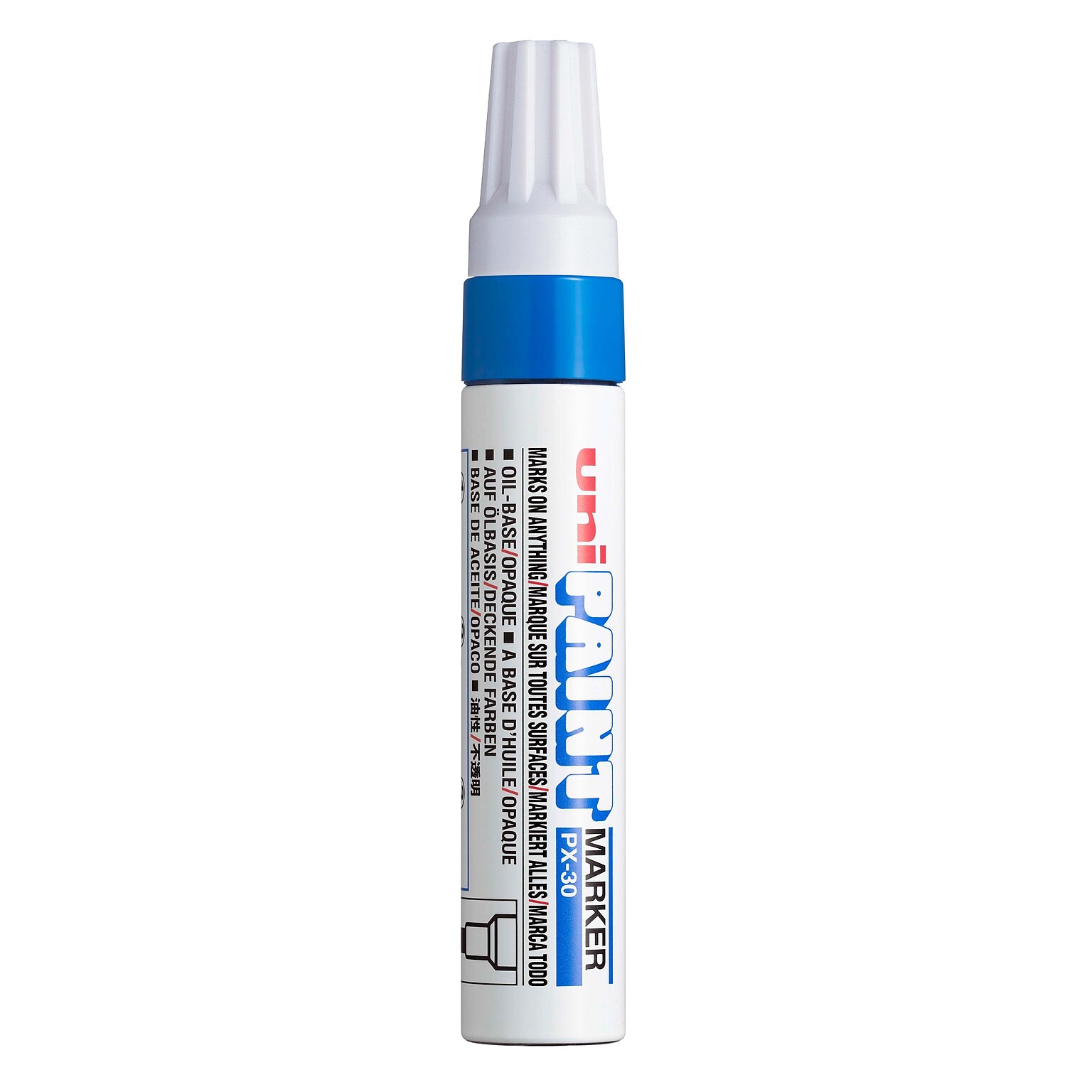 uni PAINT PX-30 Oil-Based Paint Marker, Broad Line, Blue Ink, Each (63733)