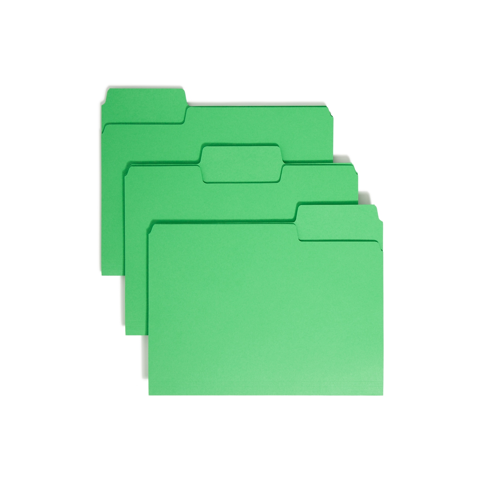 Smead SuperTab File Folder, Oversized 1/3-Cut Tab, Letter Size, Green, 100/Box (11985)