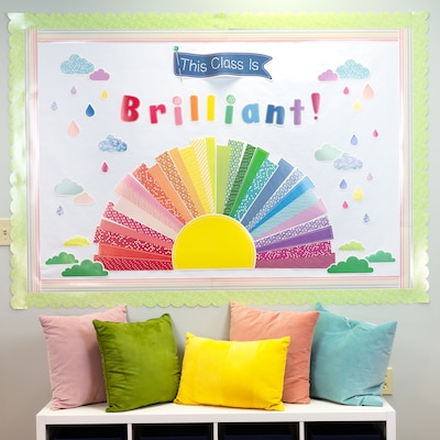Carson Dellosa Crafty and Cool Motivational This Class Is Brilliant Bulletin Board Set, 69 Pieces/Set (110597)