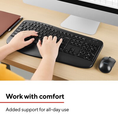 Staples TECH Wireless Keyboard and Optical Mouse Combo, Black (ST62637)