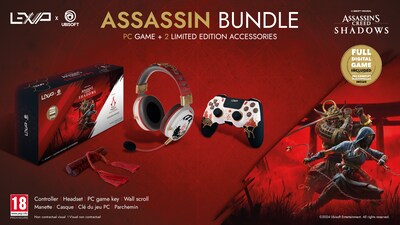 Lexips & Ubisoft Assassins Creed Shadow Assassin Bundle: PC Game, Headset and Controller (UBXLXBOX0