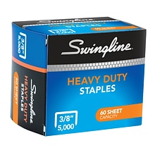 Swingline Heavy Duty Staples, 3/8 Length, 5,000/Box (79398)