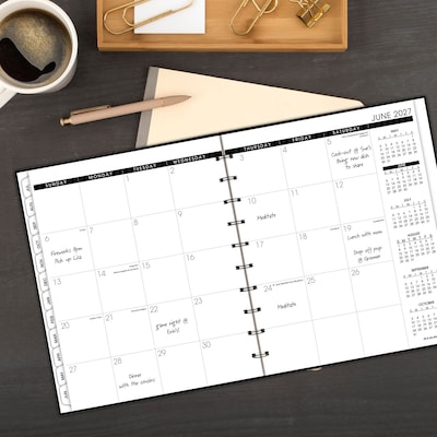 2026-2027 AT-A-GLANCE Move-A-Page 9" x 11" Academic Weekly & Monthly Planner, Poly Cover, Black (70-957E-05-27)