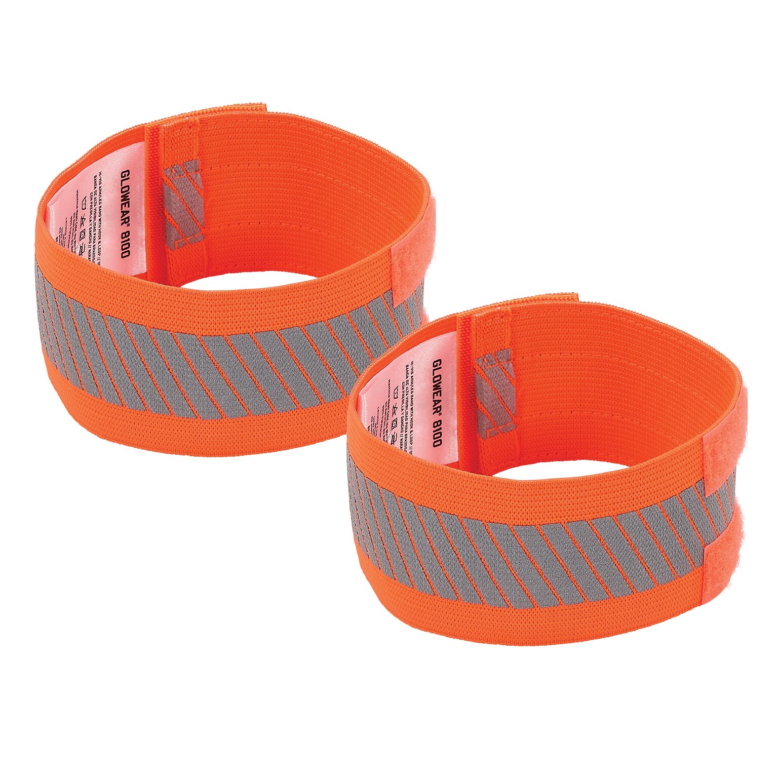 Ergodyne GloWear 8100 High Visibility Arm/Leg Band, Orange, L/XL, 2/Pack (29022)