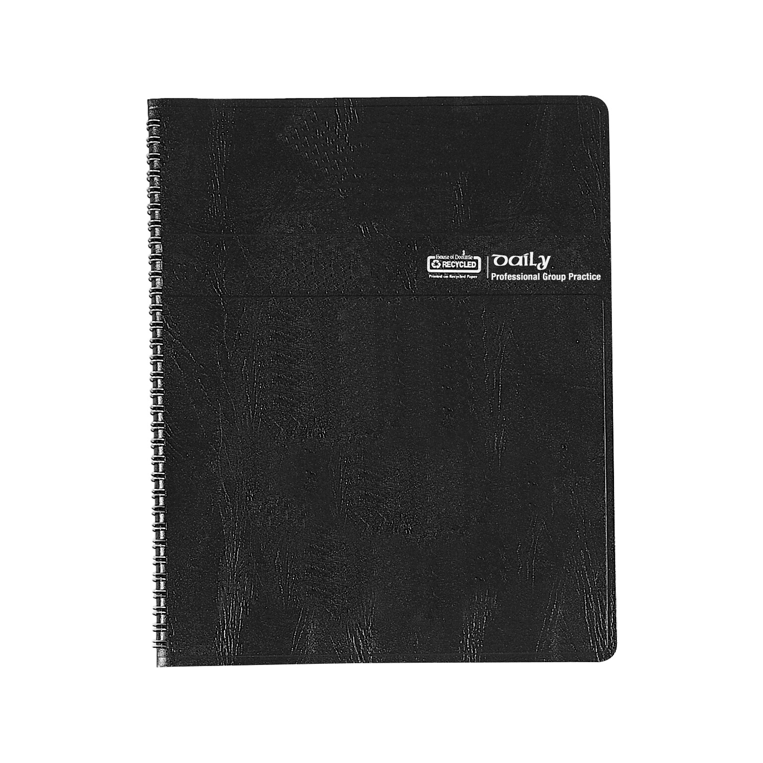 2025 House of Doolittle 8.5 x 11 Daily 8-Person Group Practice Planner, Faux Leather Cover, Black (28102-25)