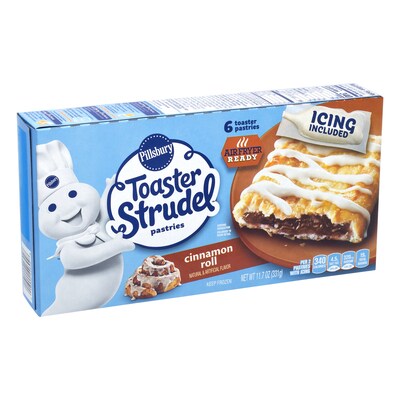 Pillsbury Toaster Strudel, Cinnamon Roll, 11.7 oz, 36/Pack (600-04144)