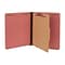 Quill Brand End-Tab Partition Folders, 1 Partition 4 Fasteners Ruby Red, Letter, 15/Box (751030)