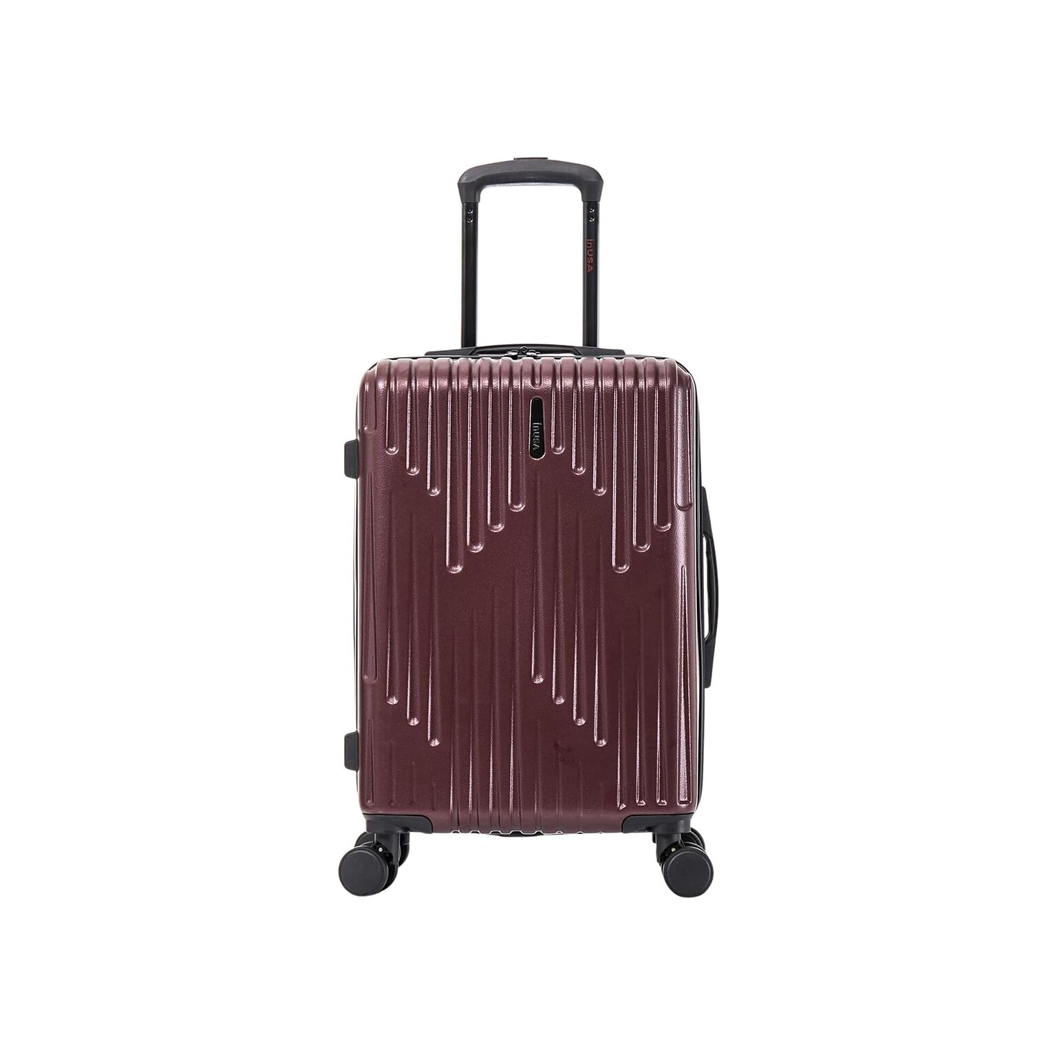 InUSA Drip 22.44 Hardside Carry-On Suitcase, 4-Wheeled Spinner, Wine (IUDRI00S-WIN)