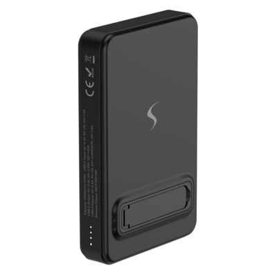 Scapade MagPower Max Magnetic Wireless Qi 10,000-mAh v2.0 Portable Power Bank, Black (S-PBQ10K)